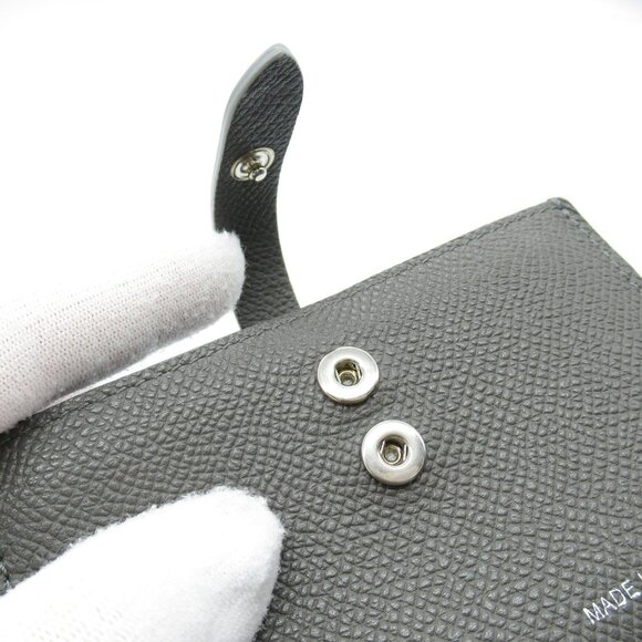 CELINE Gray Leather Card Holder - Picture 8 of 10